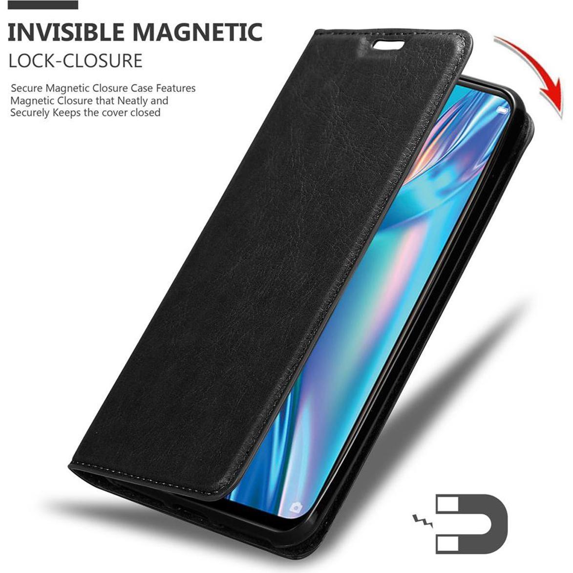 Thumbnail - Cadorabo Book Invisible Magnet Cover (Oppo A12), Smartphone Hülle, Schwarz