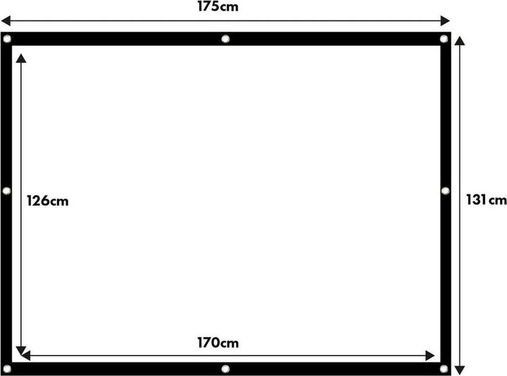 Productafbeelding Maclean Projektionswand 84 175x131cm 4:3 25mm Rand Spannhaken MC-166 (83.86", 4:3)