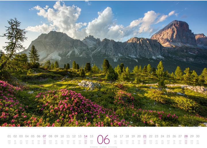 Image du produit Naturparadies Alpen Kalender 2026 (54 x 42 cm, Couverture rigide, Anglais, Français, Allemand)