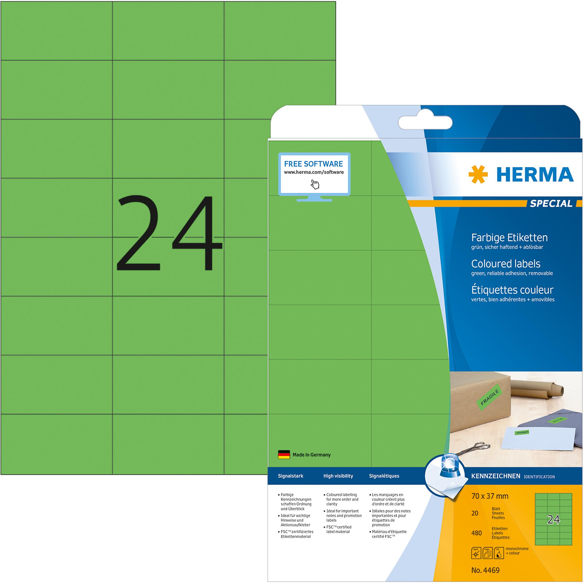 Herma, Etiketten, Special Etiketten farbig
