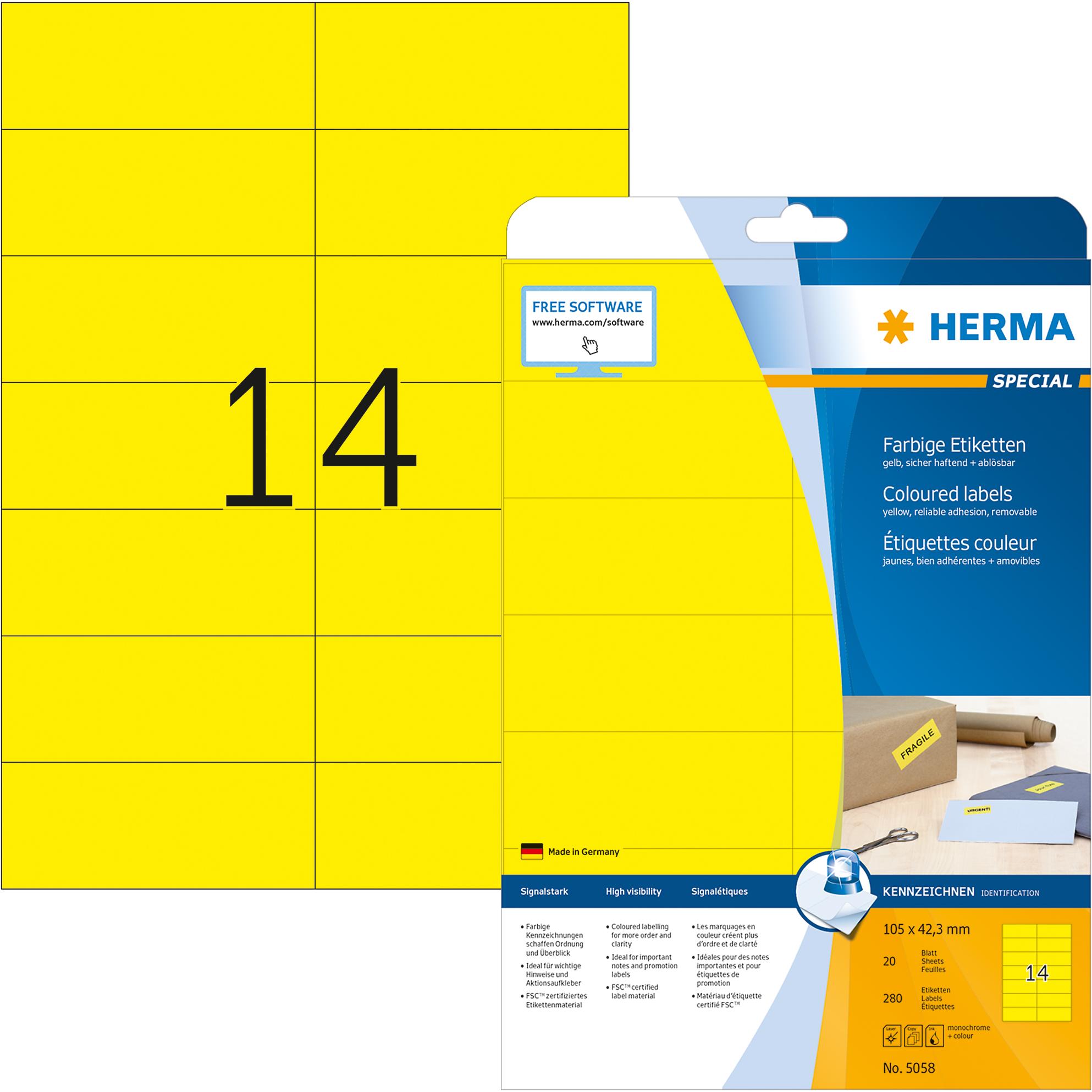 Herma, Etiketten, Special Etiketten farbig