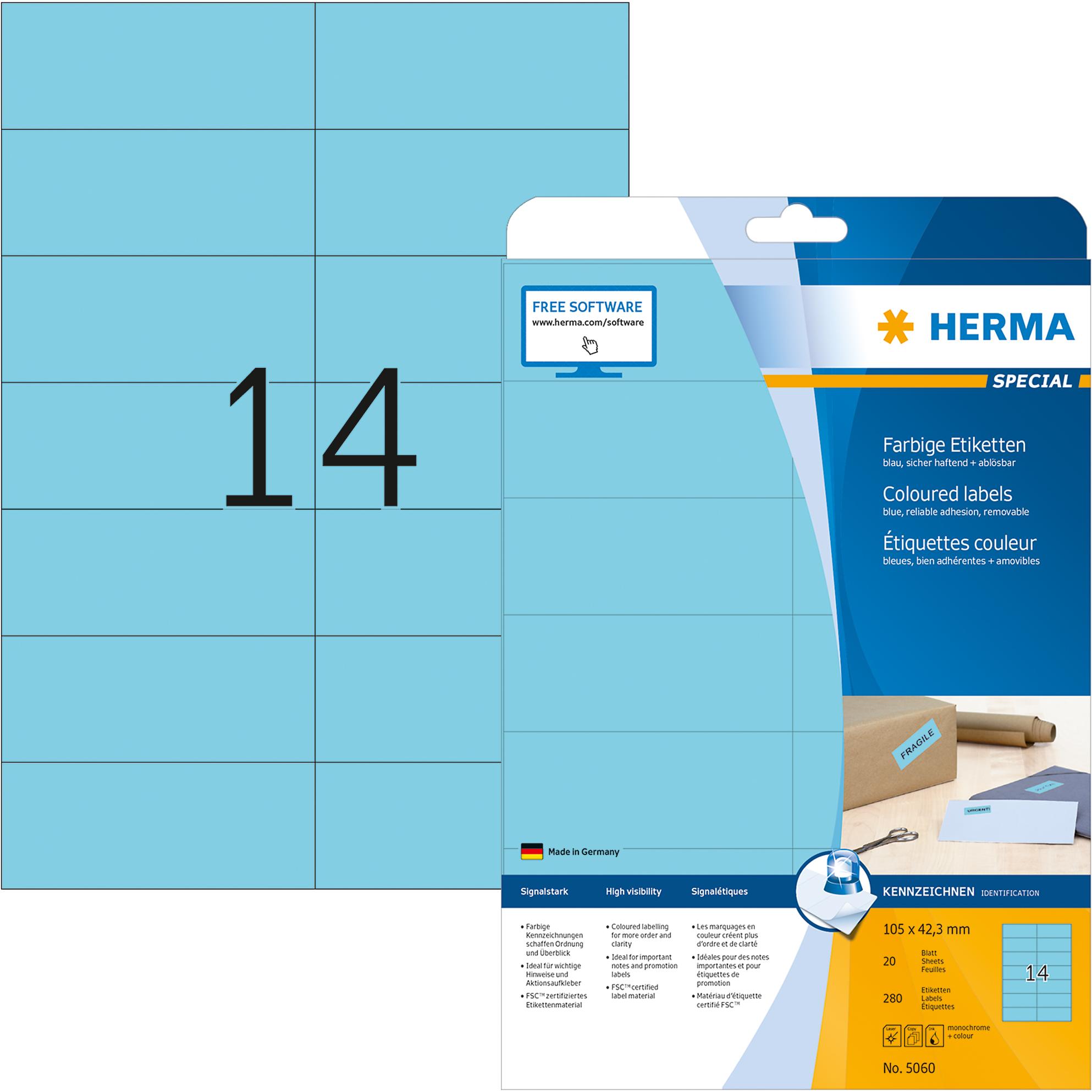 Herma, Etiketten, Special Etiketten farbig