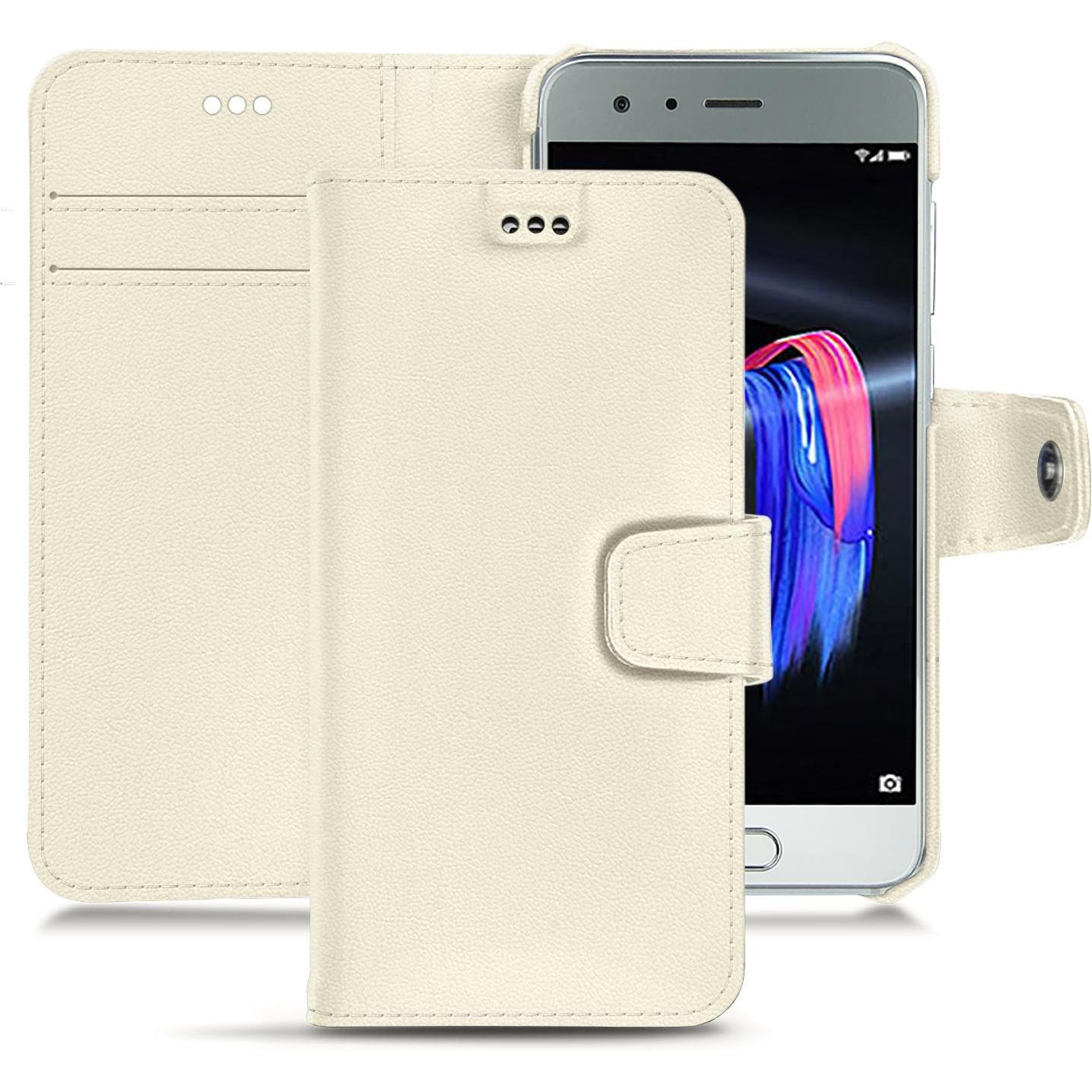 Noreve Lederschutzhülle Wallet (Honor 9), Smartphone Hülle, Weiss