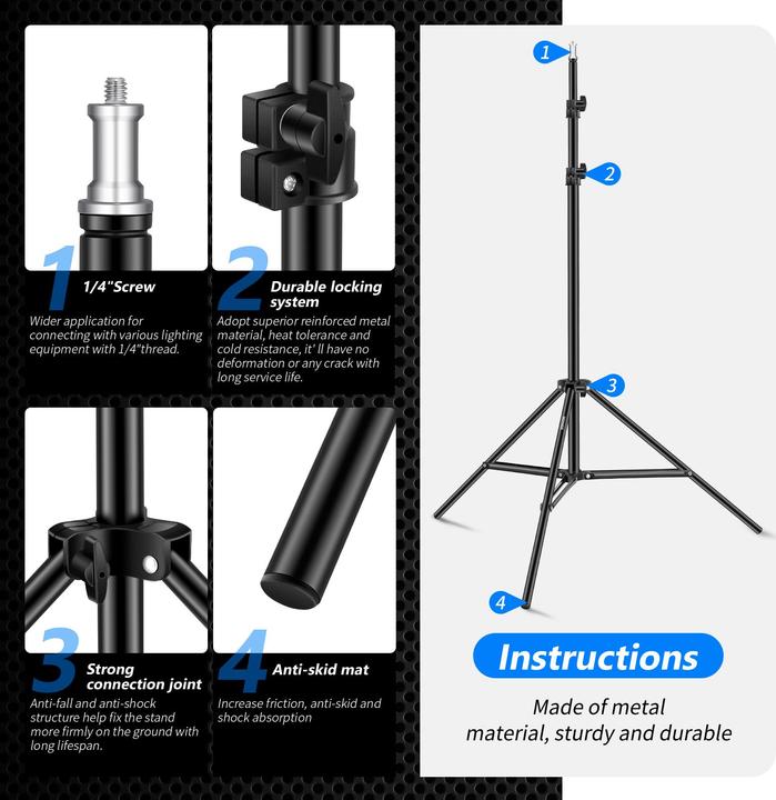 Produktbild Neewer 200cm 25-22-19 Light Stand (200 cm)