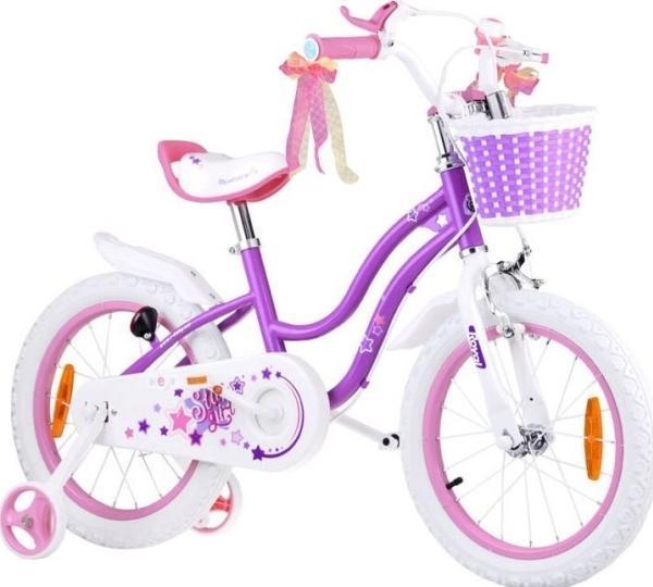 Royal Baby Royalbaby RoyalBaby Rower dziecięcy STAR GIRL 16cal koszyk kółka boczne RB16G-1 (16")