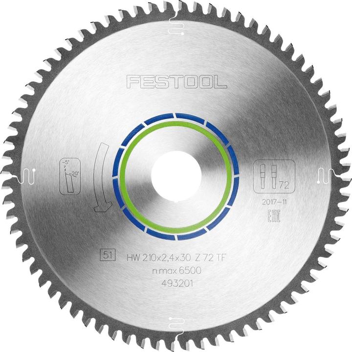 Image du produit Festool Lame de scie circulaire HW 210x2,4x30 TF72