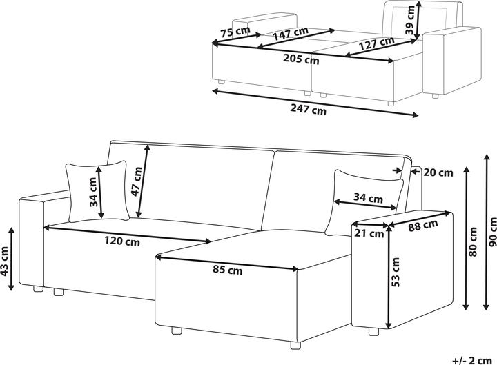 Actual product image Beliani Abacka (Corner sofa)
