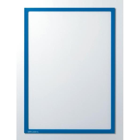 Ultradex, Informationsschild, Infotasche magnetisch für DIN A6 120x163mm VE=5 Stück blau