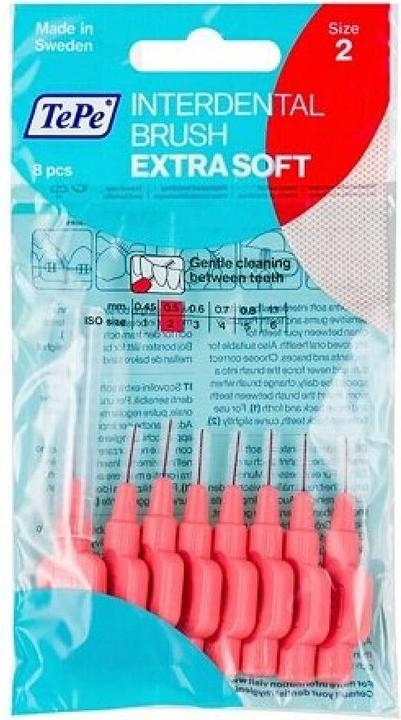 Actual product image TePe Interdental brushes Extra Soft ISO 2 (8 x, 0.50 mm)