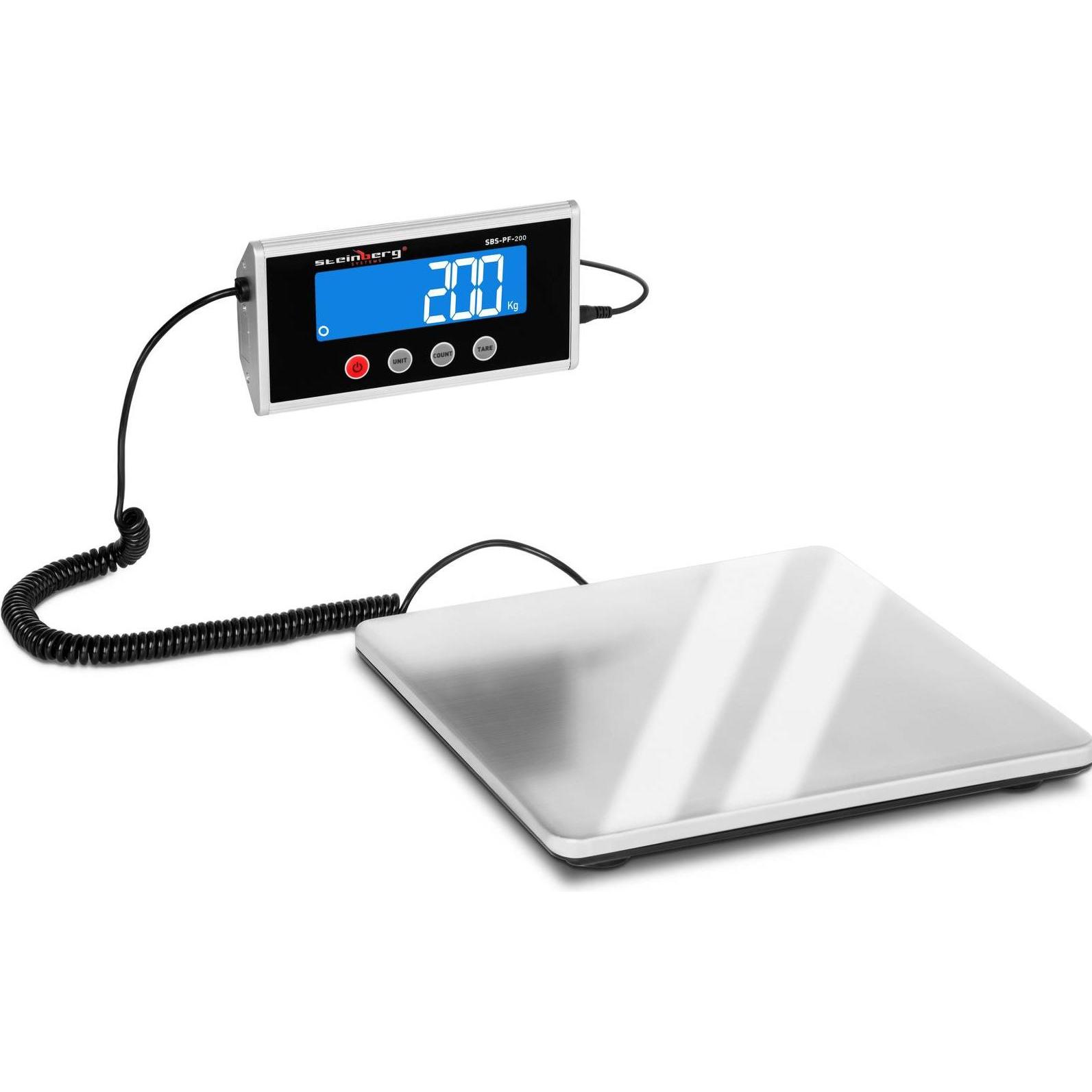 Steinberg, Feinwaage, Paketwaage Digitalwaage Plattform Paket Waage Plattformwaage 200 Kg 50 G LCD
