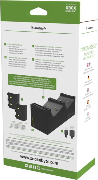 Produktbild Snakebyte Twin Charge SX (Xbox Series X, Xbox One X, Xbox One S, Xbox Series S)