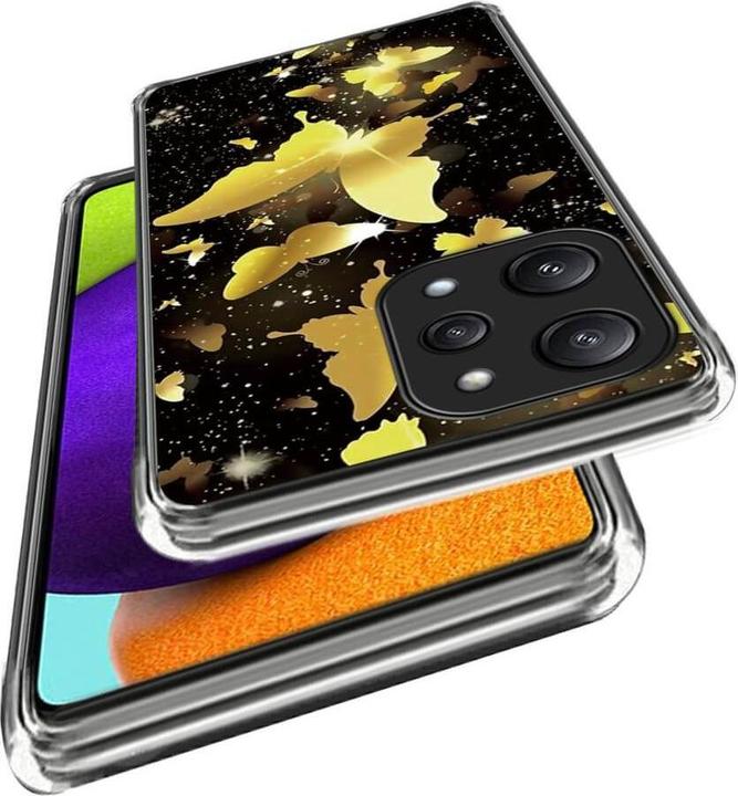 Produktbild Cover-Discount Xiaomi Redmi 12 - Cover Handyhülle IMD Schmetterling gold (Xiaomi Redmi 12)
