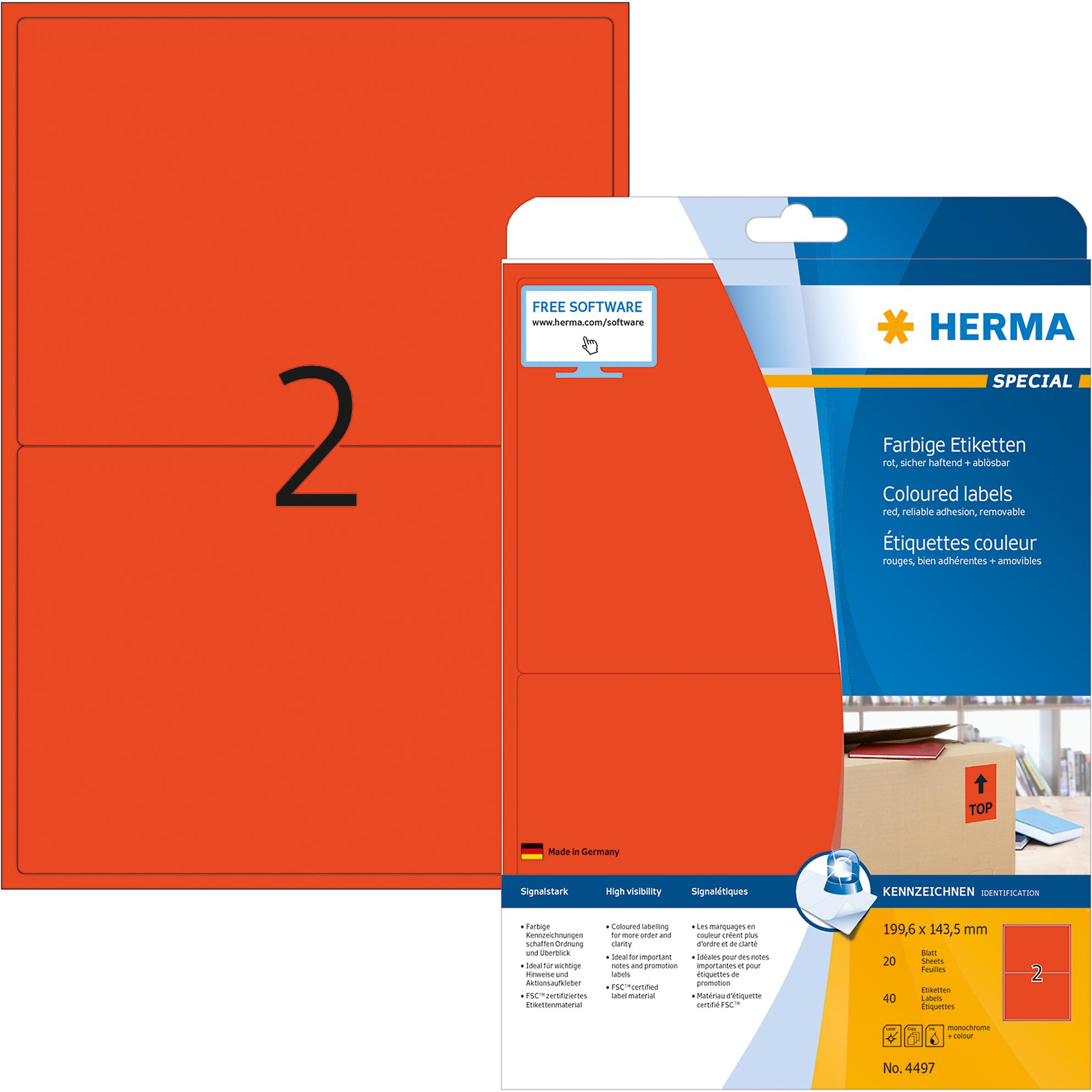 Herma, Etiketten, Special Etiketten farbig