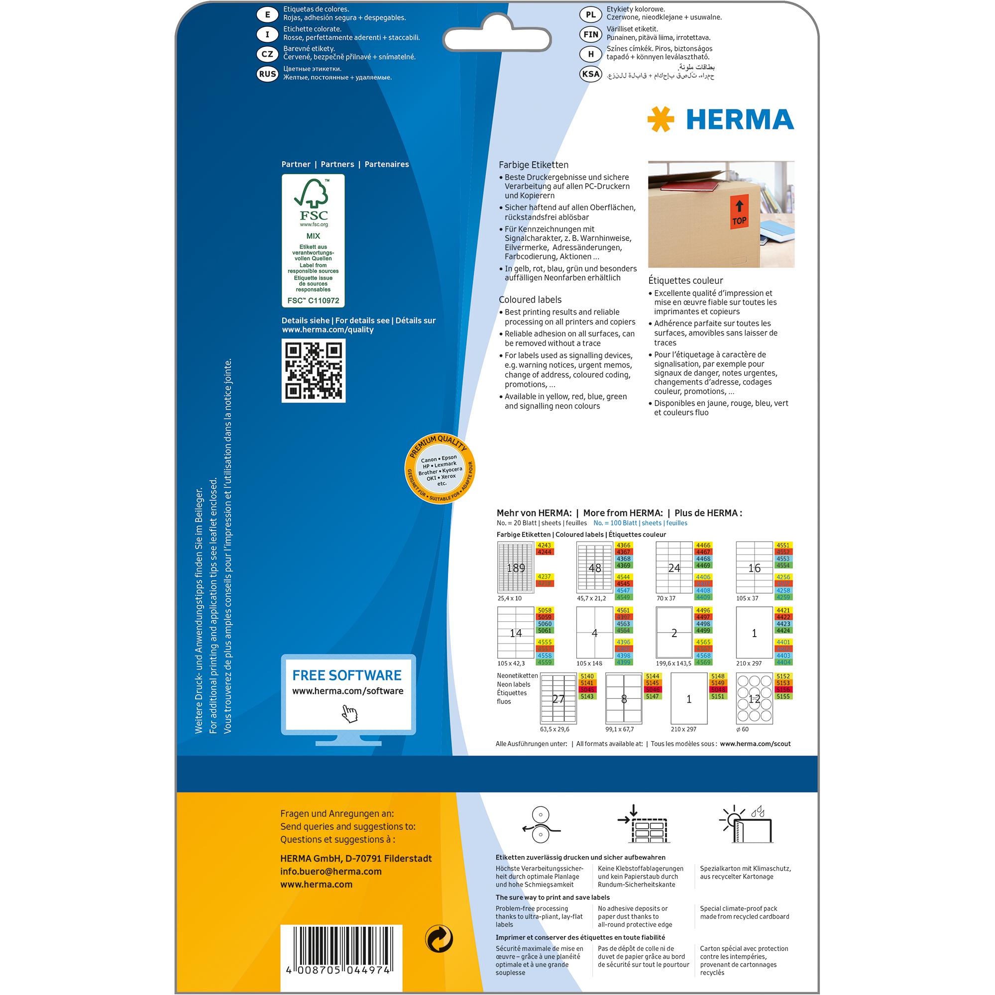 Thumbnail - Herma, Etiketten, Special Etiketten farbig