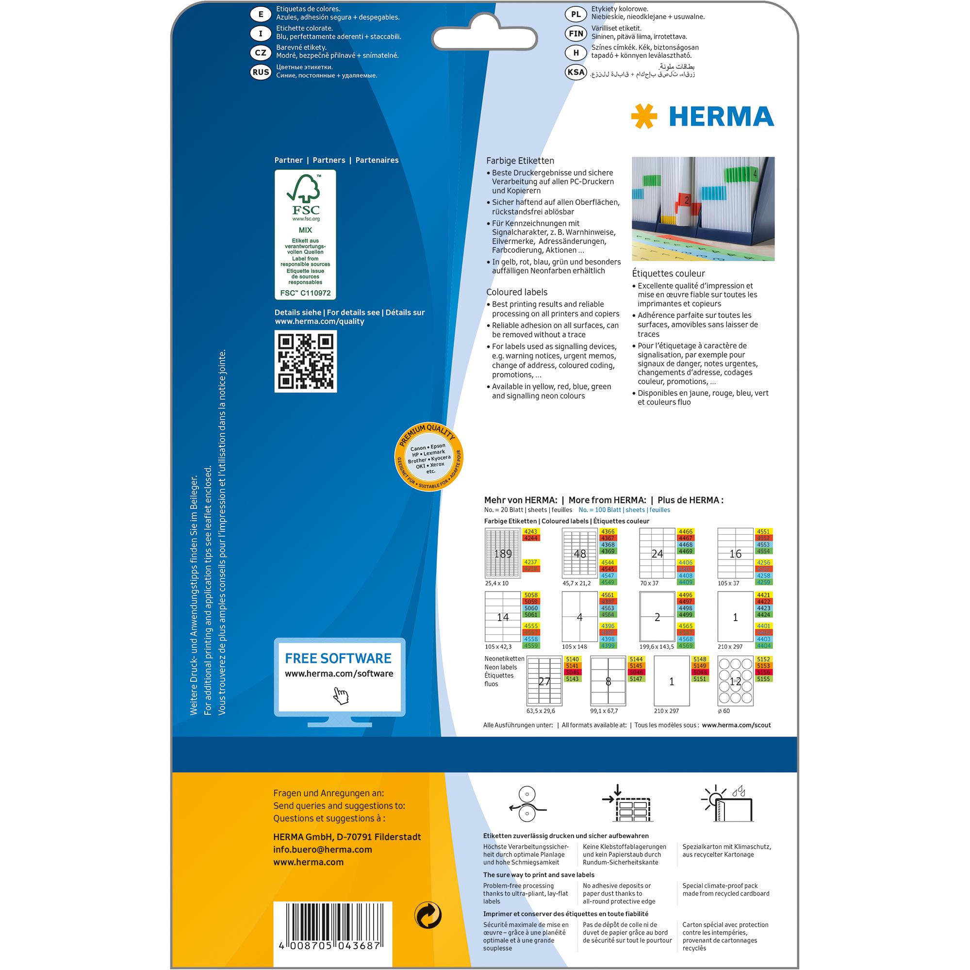 Thumbnail - Herma, Etiketten, Special Etiketten farbig