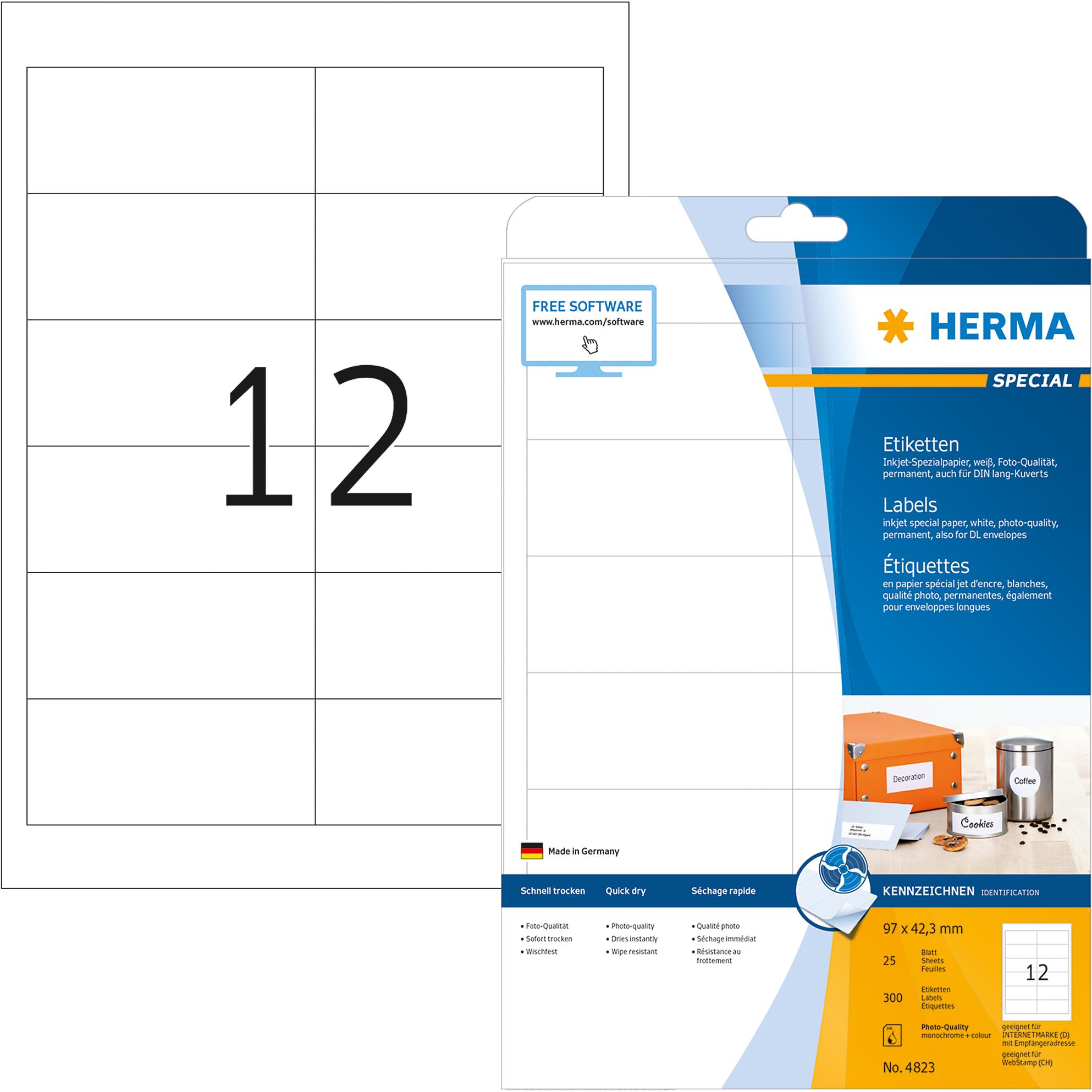 Thumbnail - Herma, Etiketten, Special Inkjet-Etiketten Adressieren/Versenden