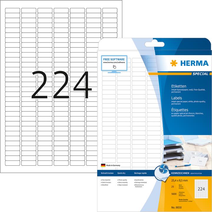 Produktbild HERMA Inkjet Etiketten A4