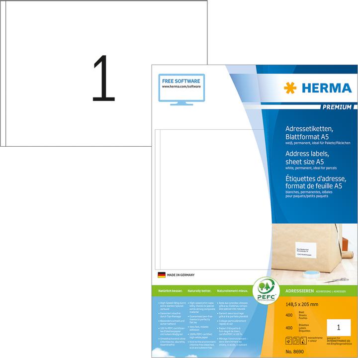 Produktbild HERMA Universal Etiketten A5