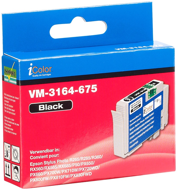 Produktbild IColor Patrone für Epson (ersetzt T0801) (BK)