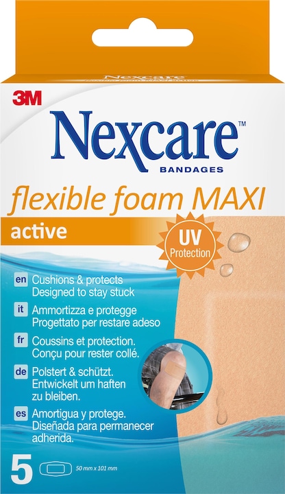 Actual product image Nexcare Flexible Foam Maxi Active 50x101mm (5 x)