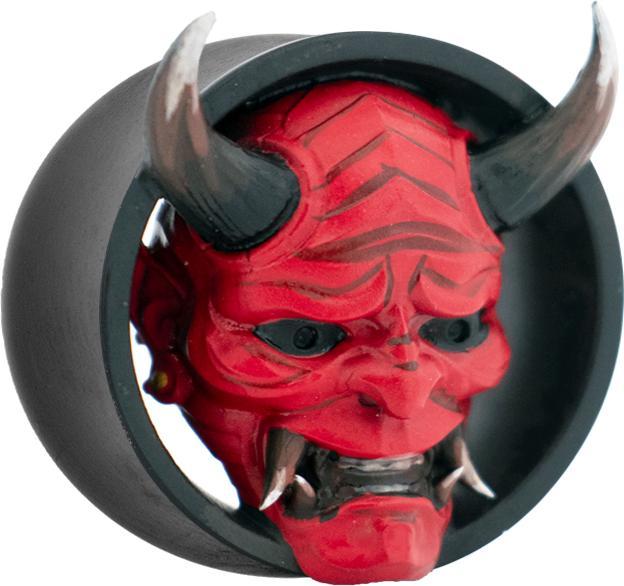 Produktbild Saketos Flared Tunnel schwarz Hannya Maske (Harz)