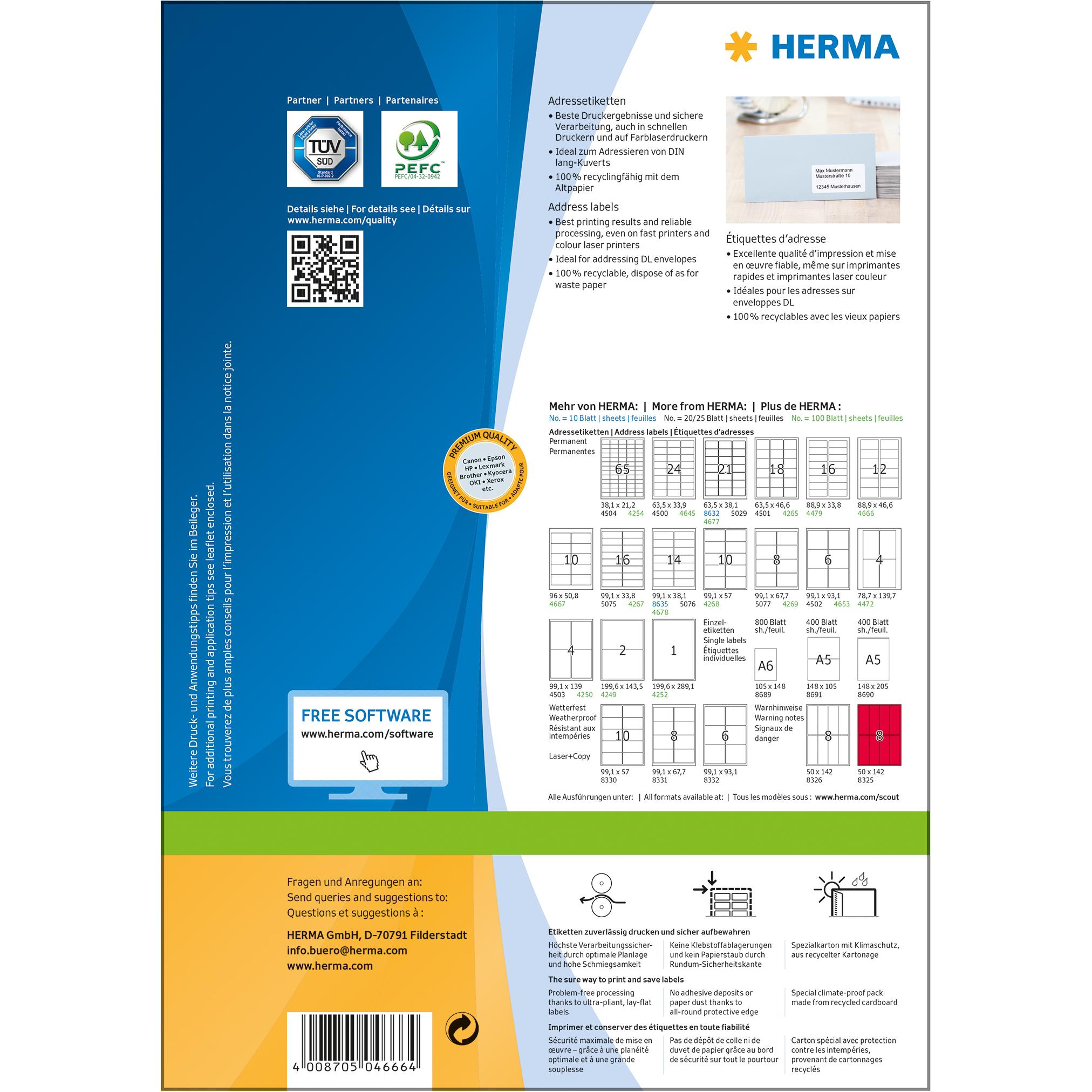 Thumbnail - Herma, Etiketten, Premium Etiketten Adressieren/Versenden