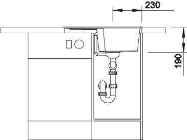 Immagine prodotto Blanco Zia 40 S (Lavandino montato in alto, 61.50 cm, 50 cm)