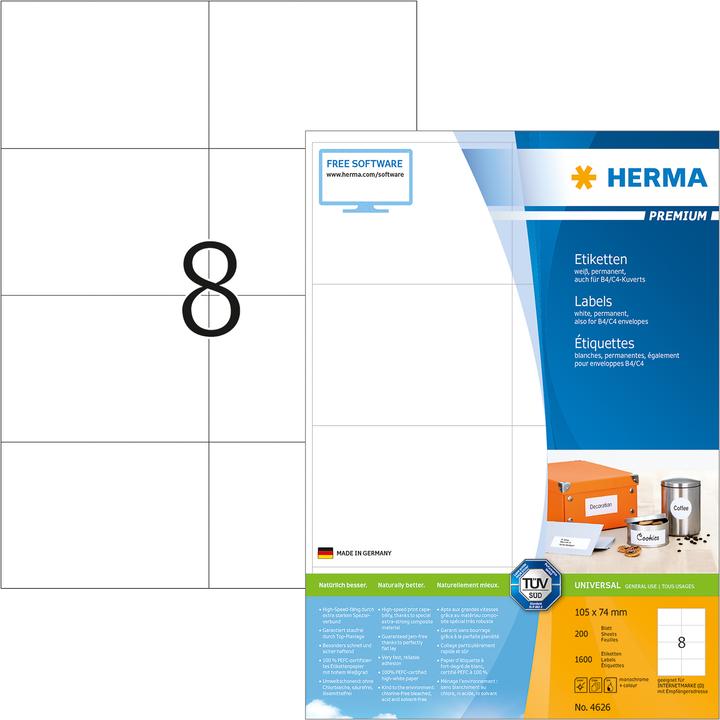 HERMA Universele etiketten A4