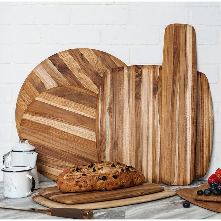 Actual product image TeakHaus Cutting and serving board teak square