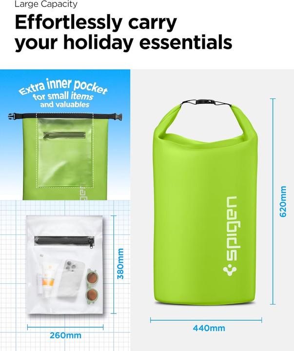 Image du produit Spigen Aqua Shield A631 sac imperméable 30 l - vert (30 l)