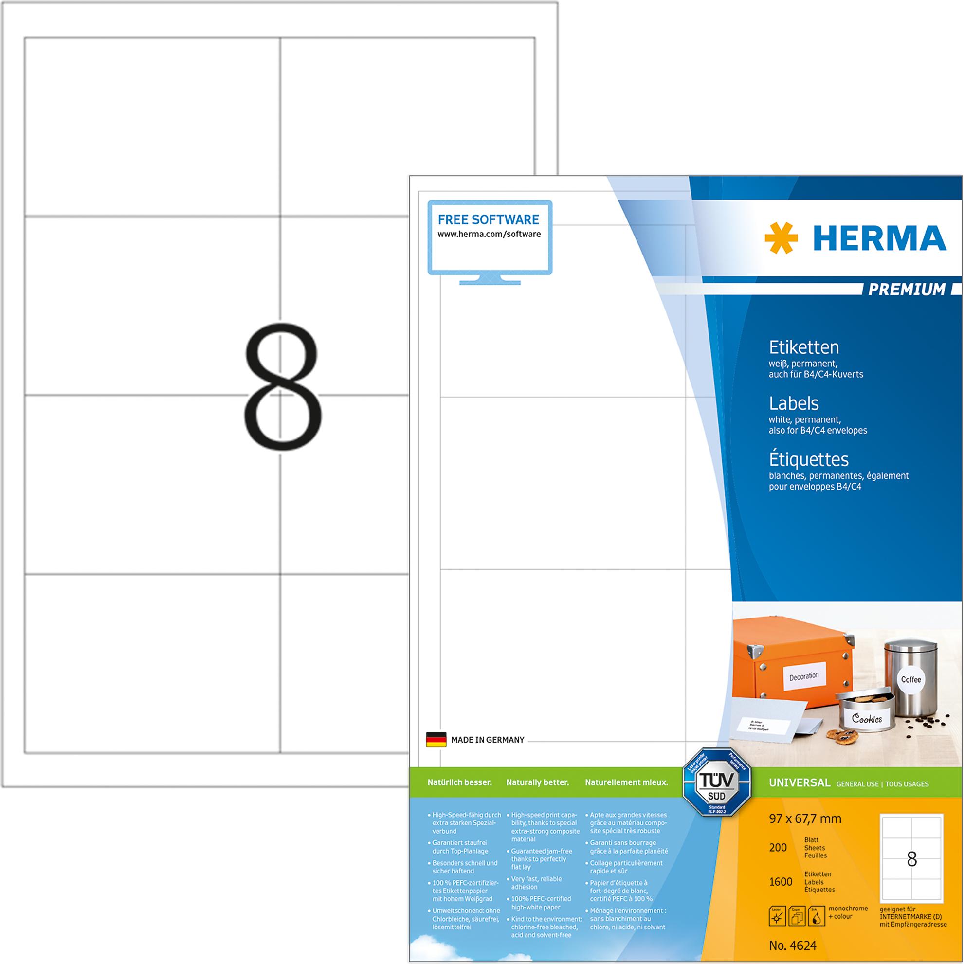 Herma, Etiketten, Premium Etiketten Universal