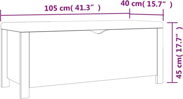 Produktbild VidaXL Aufbewahrungsbox (105 x 40 x 45 cm)
