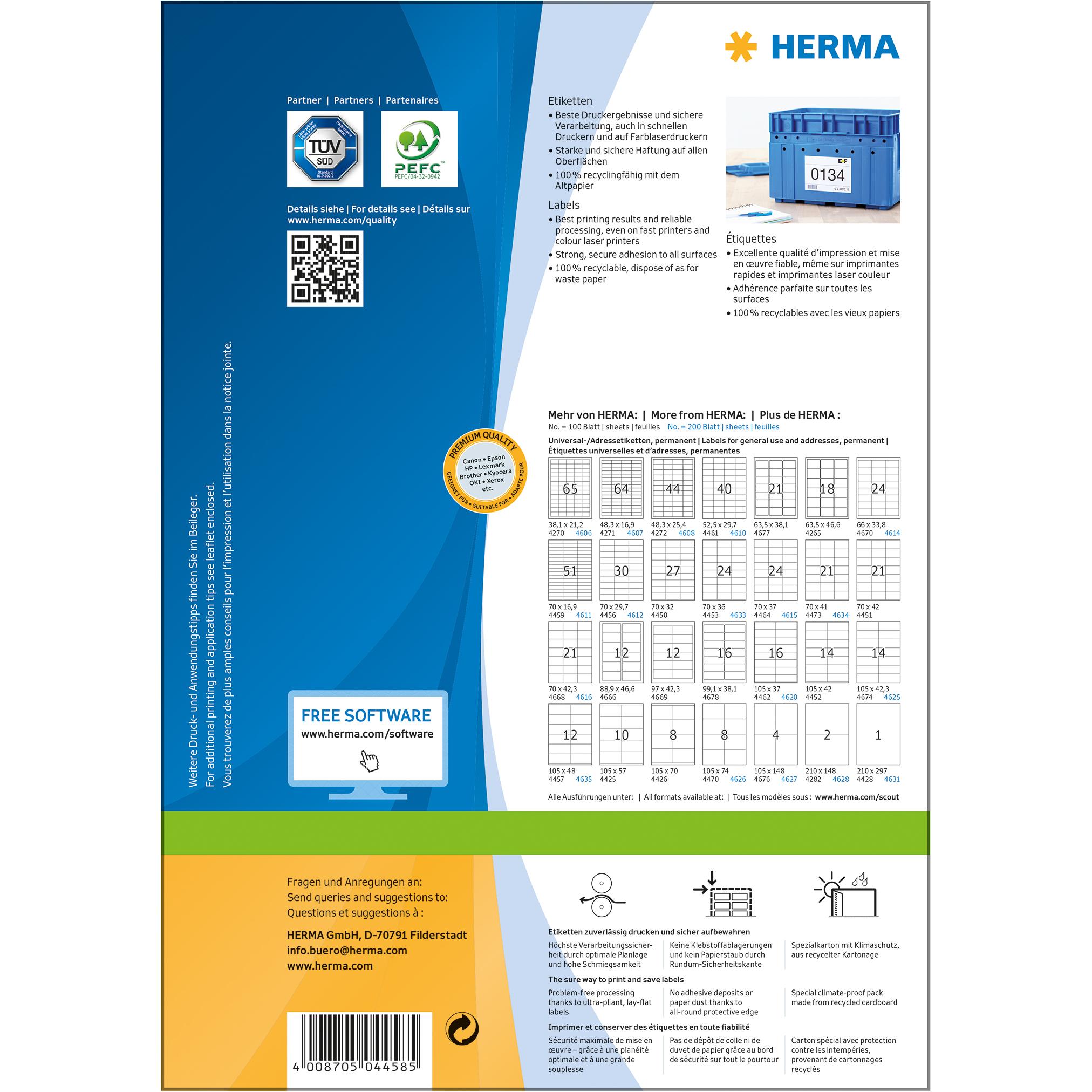 Thumbnail - 2x Herma, Etiketten, Premium Etiketten Universal
