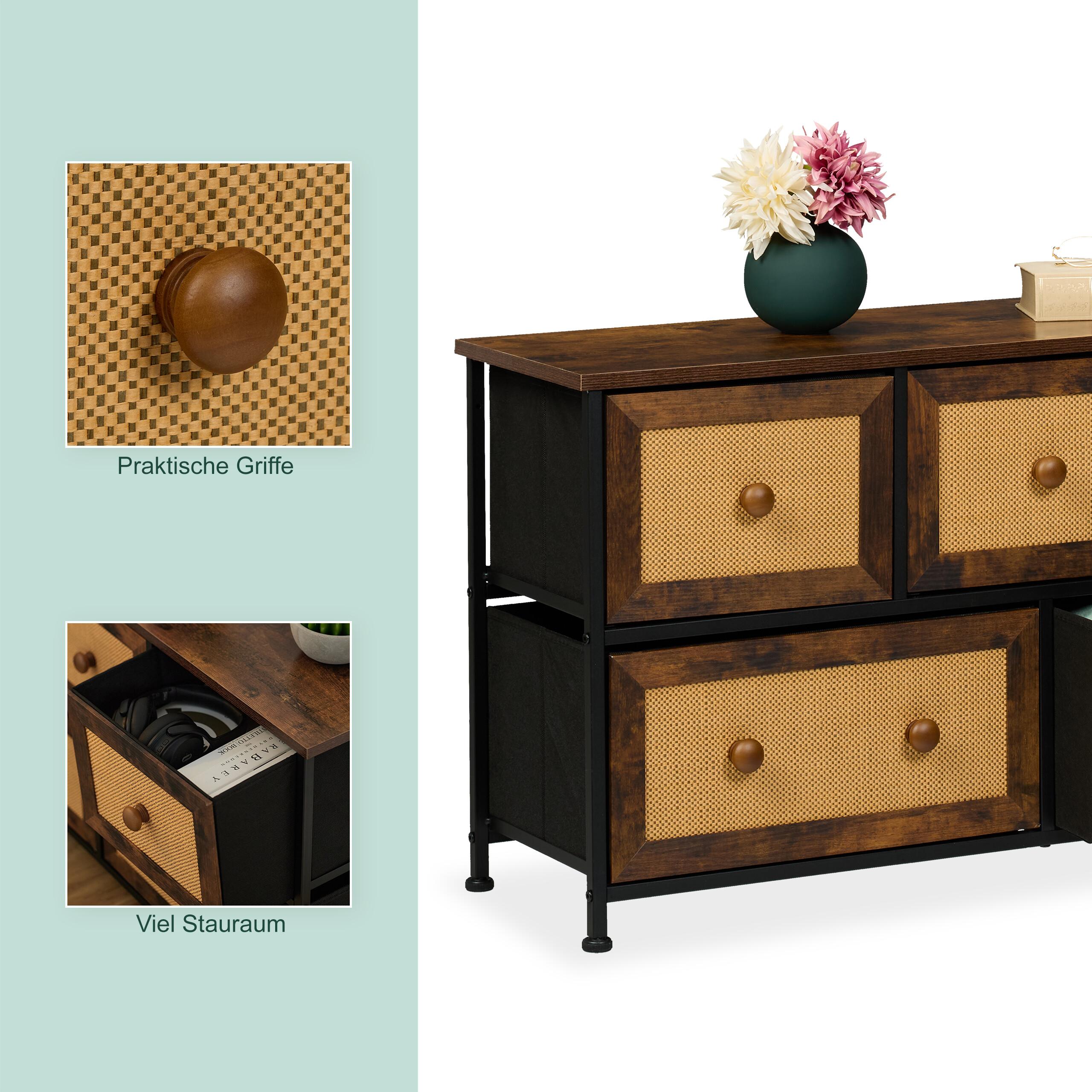 Thumbnail - Relaxdays, Kommode + Sideboard, Kommode (100 x 32.5 x 54.5 cm)