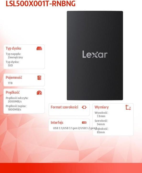 Immagine prodotto Lexar SL500 (1 TB)