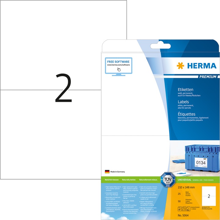 Actual product image Herma Shipping labels A4