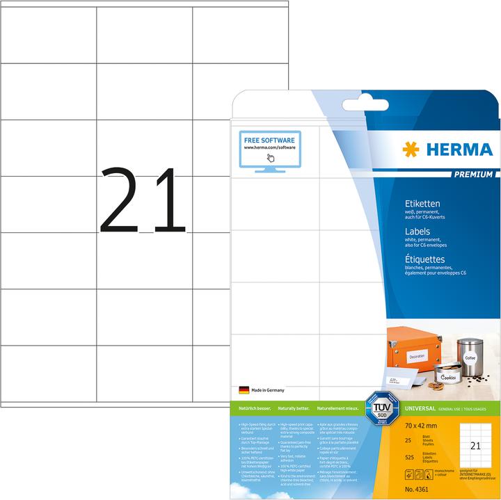 Immagine prodotto HERMA Etichette universali A4