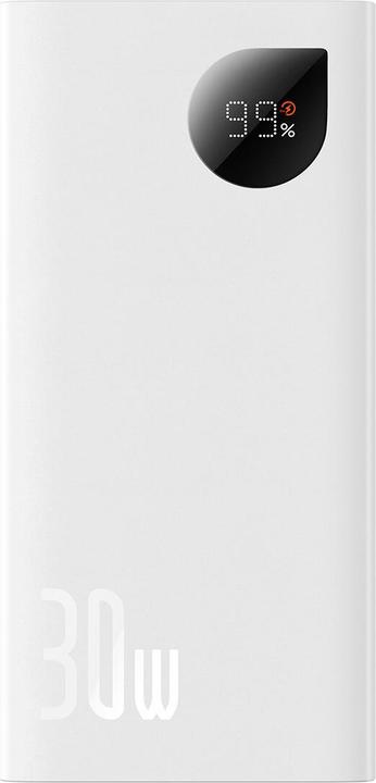 Image du produit Baseus Fast Charge Power Bank Adaman2 10000mAh 30W Blanc (10000 mAh, 30 W, 37 Wh)