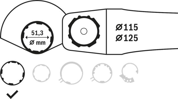 Produktbild Bosch Professional Zubehör Schutzhaube mit Deckblech, 115 mm, passend zu GWS 8-115