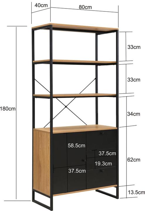 Produktbild Wohnling Mdf (80 x 40 x 180 cm)