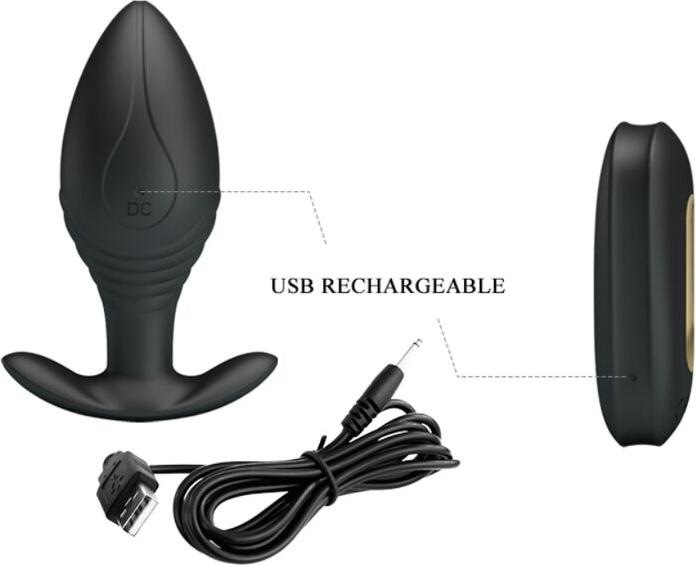 Actual product image Pretty Love Regina Vibrating Butt Plug