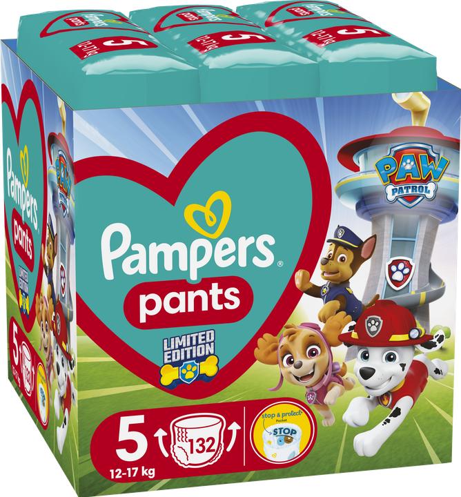Productafbeelding Pampers Paw Patrol Broek, Suurus 5, 132 Mähet (Gr. 5, 132 Stuk)