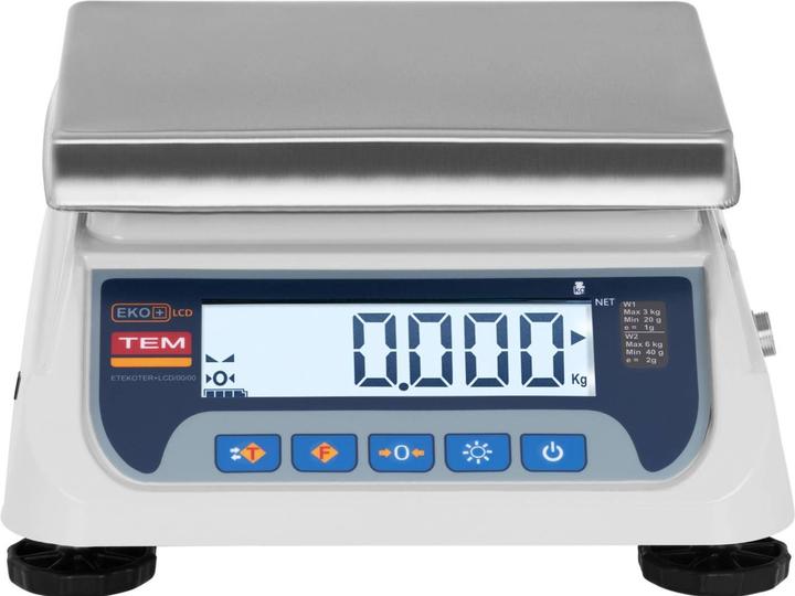 Immagine prodotto TEM Bilancia da tavolo - tarata - 6 kg / 2 g - LCD