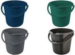 Actual product image keeeper Cleaning bucket mika eco, round, 10 litres, graphite Colour: eco-grey, made of 100% recycled (1 pcs.)
