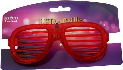MICA Festival LED Brille - rot