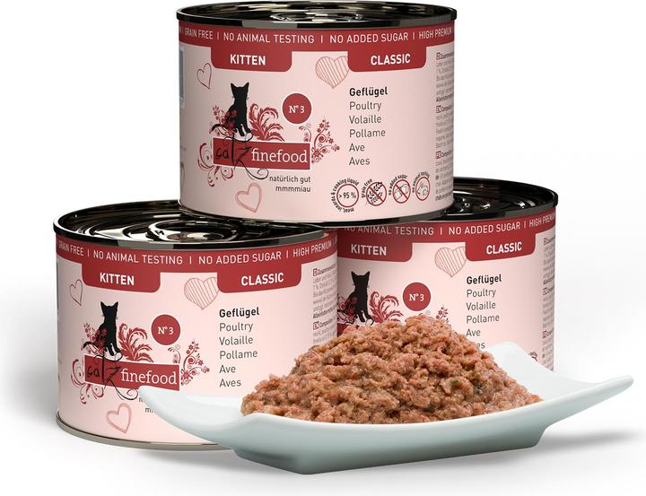 Actual product image Catz Finefood Kitten No.03 Poultry (Puppy + kitten, 1 pcs., 200 g)