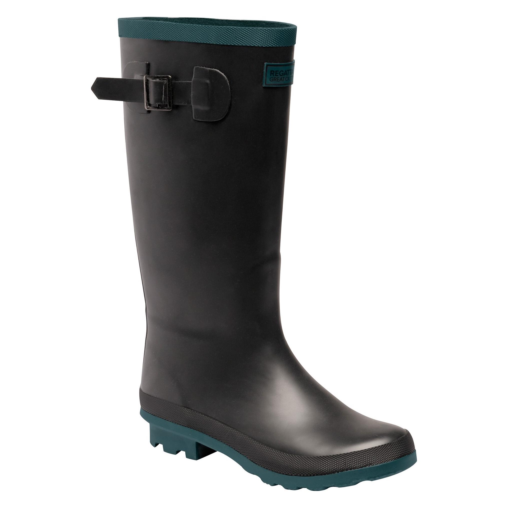 Regatta, Damen, Gummistiefel, Fairweather Ii, Schwarz, Türkis, (42)