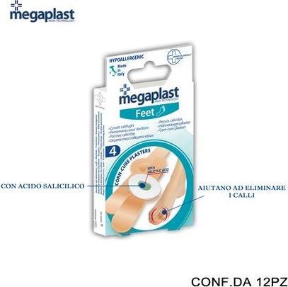 Immagine prodotto Olio Megaplast Feet Ml 4 Callus Plasters Pack Of 4 12 Pieces (Deodorante per piedi e polvere)
