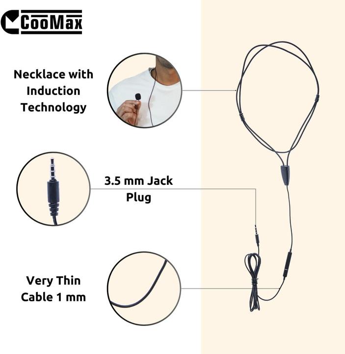 Produktbild CooMax Kabelloser Spionage-Ohrhörer VIP Pro UltraMini mit Mikrofon (4 h, Kabellos)