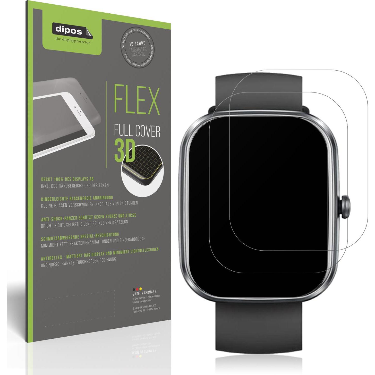 Dipos Full Cover Schutzfolie Matt, Smartwatch Schutzfolie, Transparent